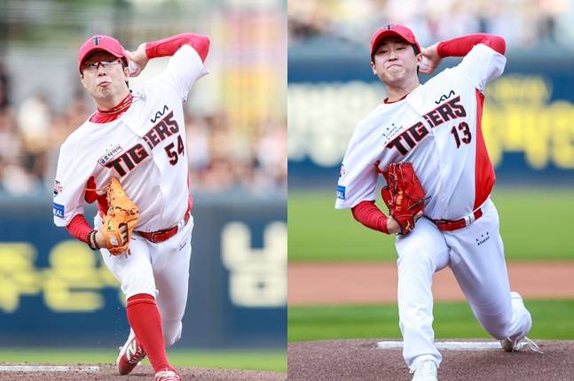 양현종(왼쪽), 윤영철. /사진=KIA 타이거즈