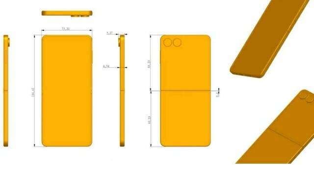 갤럭시Z플립 7 CAD 파일 (출처=샘모바일)