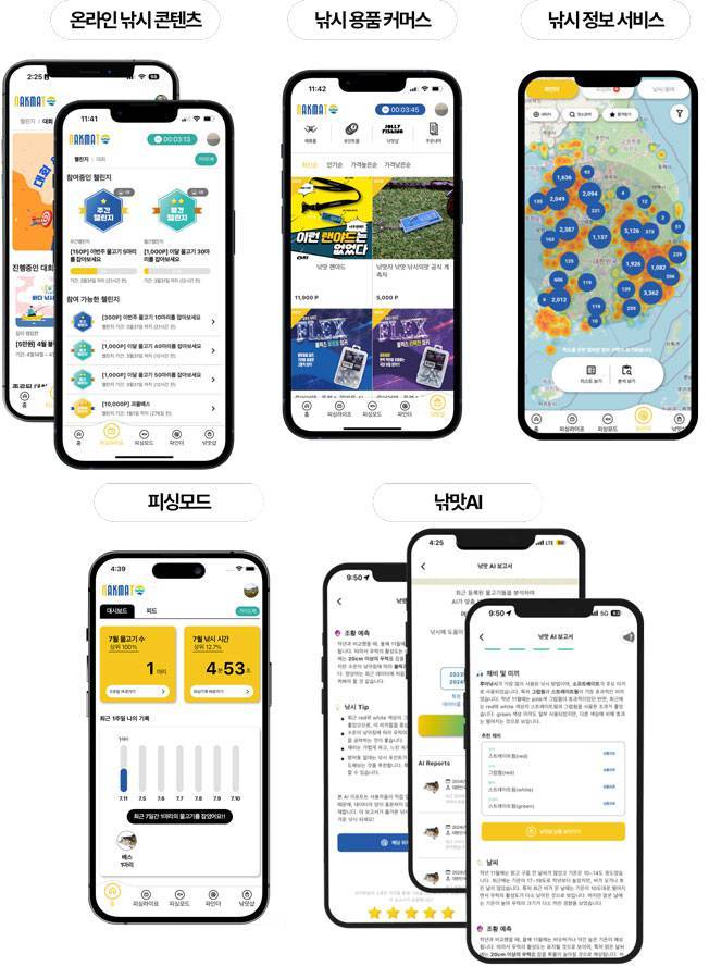 ‘낚맛’에서 제공하는 다양한 서비스 / 출처=커넥트제로