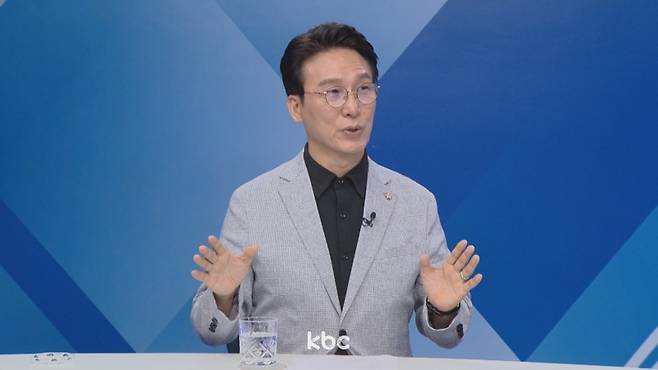 ▲ 20일 KBC '여의도초대석'에 출연한 김민석 더불어민주당 상임 공동선대위원장