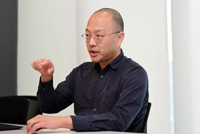 이승주 오름테라퓨틱 대표가 서울 강남구 공유 오피스에서 서울경제신문과 인터뷰하고 있다. 조태형 기자