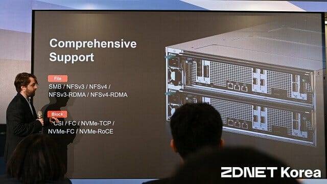 PAS7700이 지원하는 각종 파일/블록 프로토콜. (사진=지디넷코리아)