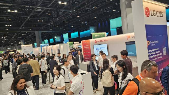 SAP 사파이어 2025 LG CNS 부스(사진=남혁우 기자)