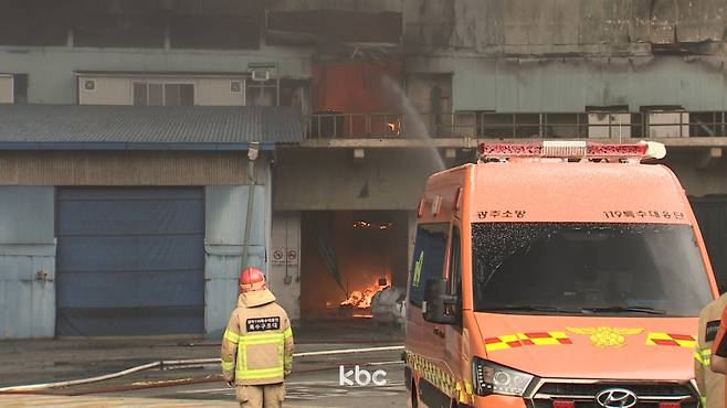 ▲ 금호타이어 광주공장 화재 당시 현장의 모습