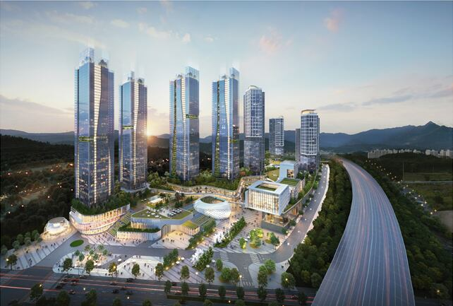 MDM플러스 동탄2신도시 시니어타운 조감도.