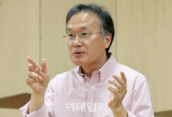 정재왈 서울시향 대표가 최근 서울 종로구 서울시향 사무실에서 이데일리와 인터뷰를 하고 있다. (사진=방인권 기자)