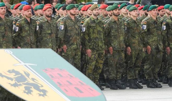 독일군 '리투아니아 여단' 창설식. 로이터 연합뉴스.