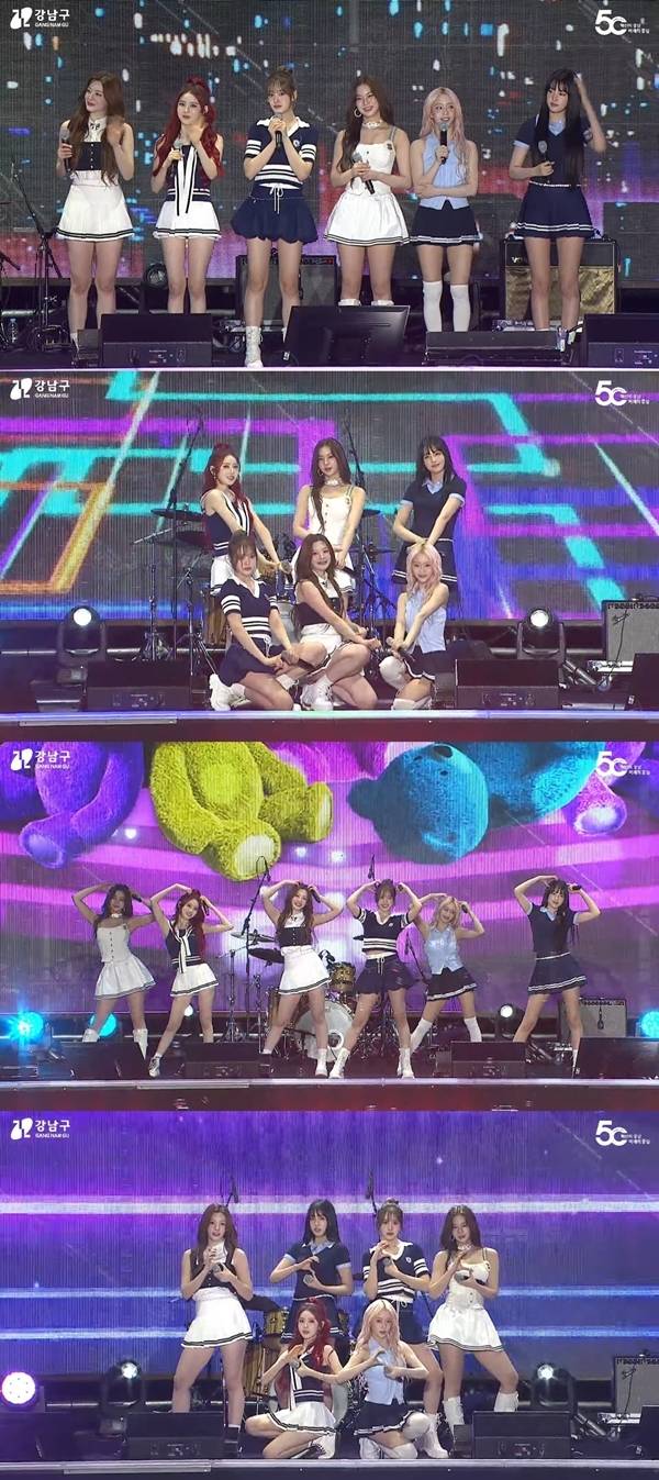 스테이씨(수민, 시은, 아이사, 세은, 윤, 재이)는 지난 24일 서울 한강공원 신사잠원지구에서 열린 ‘2025 G-KPOP 콘서트’에서 ‘BEBE (베베)’, ‘RUN2U (런투유)’, ‘Teddy Bear (테디 베어)’, ‘ASAP (에이셉)’, ‘Bubble (버블)’ 등의 무대를 펼쳤다.