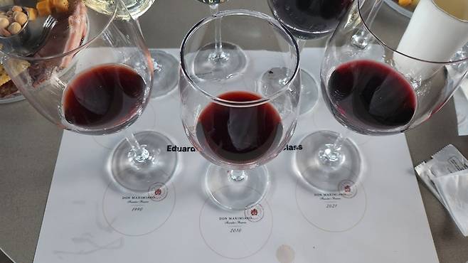 돈 막시미아노 파운더스 리저브 1990, 2010, 2021 모습. 안병준 기자