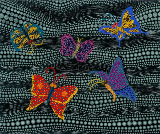 쿠사마 야요이의 2004년작 ‘나비(Butterflies). 경매 시작가는 13억 5000만원. 케이옥션 제공