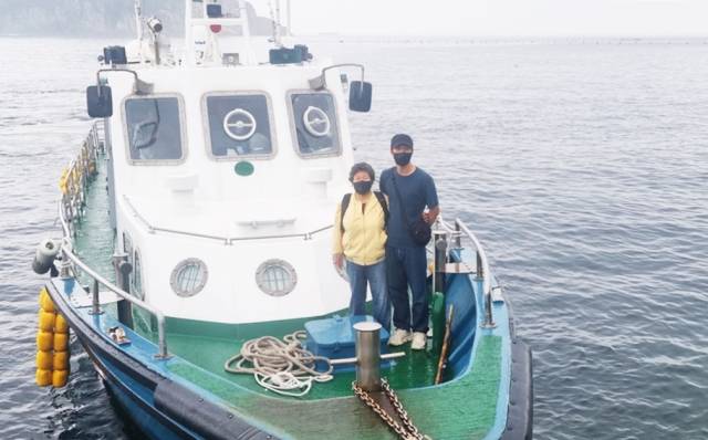 통영시 21일부터 욕지면 본도와 초도를 잇는 신규 항로 운항을 시작했다. 초도에는 1가구 2명이 살고 있다. 통영시 제공