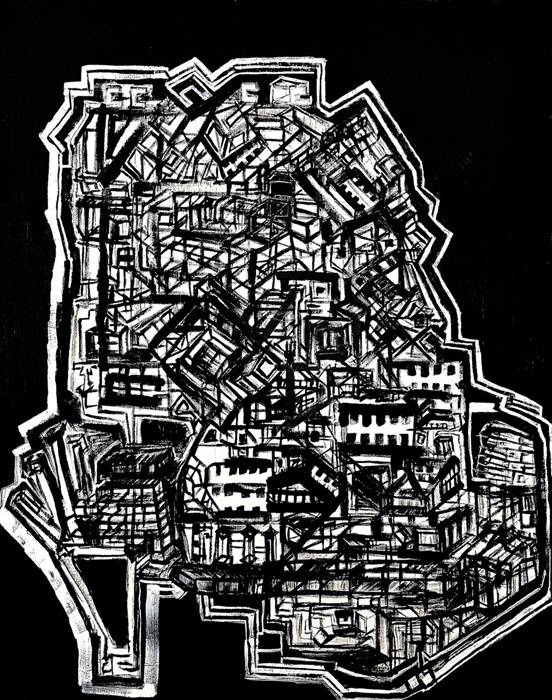 ‘Architectural Void’, 152.4 X 121.9 X 3.5 cm, Acrylic on Canvas