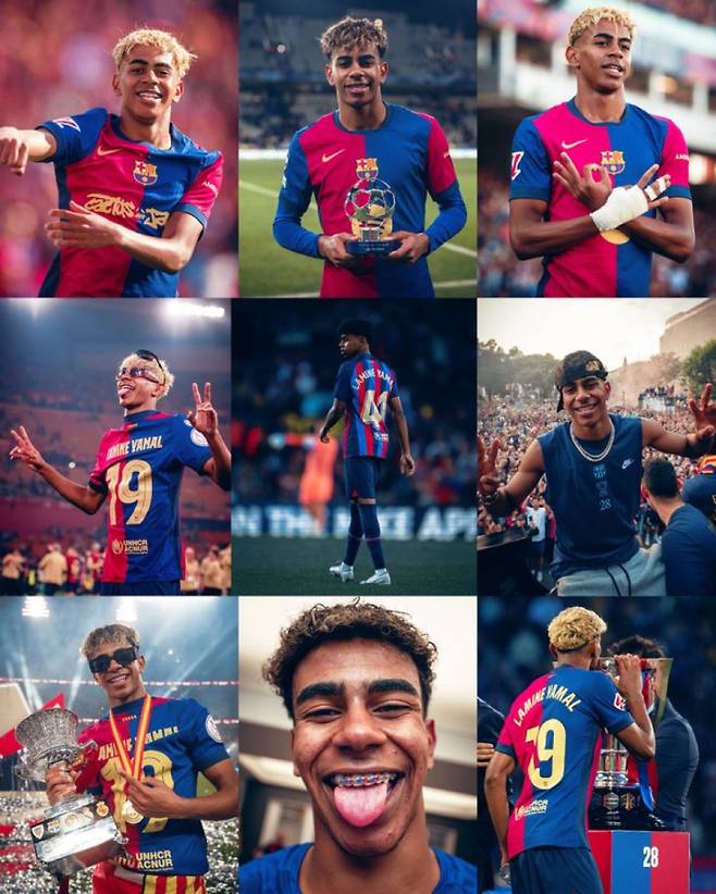 라민 야말이 바르셀로나와 2031년까지 재계약했다. 사진=바르셀로나 SNS