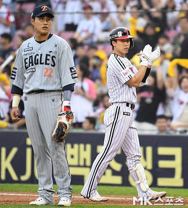 구본혁은 27일 잠실 한화전에서 적시타를 쳤다. 사진(잠실 서울)=천정환 기자