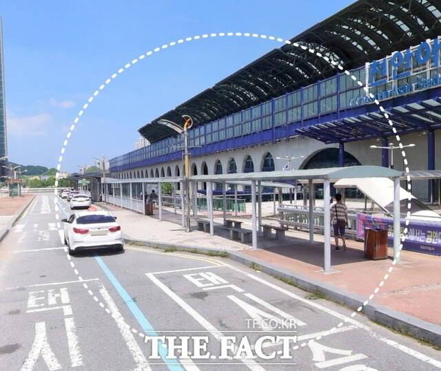천안아산역 택시승강장 현장 사진./아산시