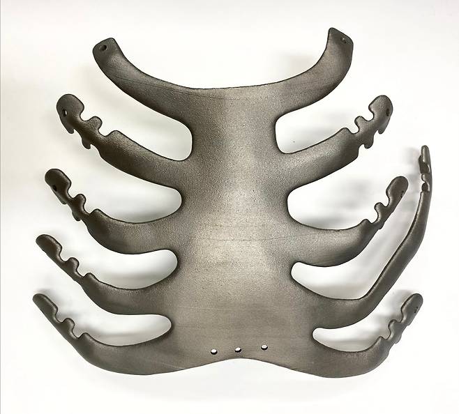 SLM 고속 공정기술로 제작한 맞춤형 인공 흉부 뼈./한국생산기술연구원