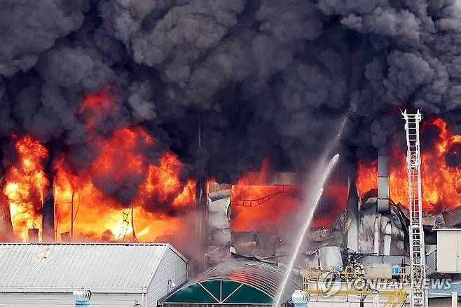 광주 금호타이어 대형 화재