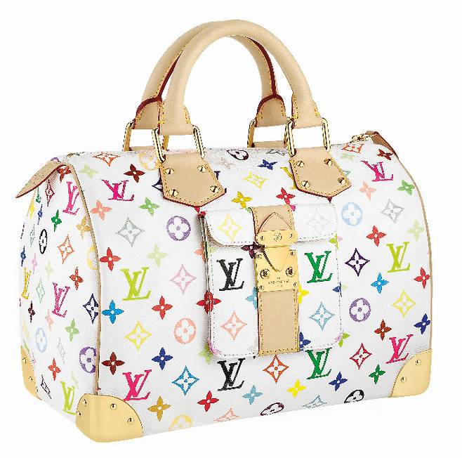 루이 비통과 무라카미 다카시의 콜라보 제품_2 ⓒLouis Vuitton Mallertier-Monogram Multicolore est une creation de Takashi Murakami pour Louis Vuitton. 루이 비통 제공