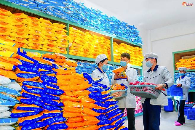 북한 노동당 기관지 노동신문은 28일 "지금 20개 시군에 일떠선 새 지방공업공장들이 생산의 동음을 높이 울리고 있다"라고 전했다.