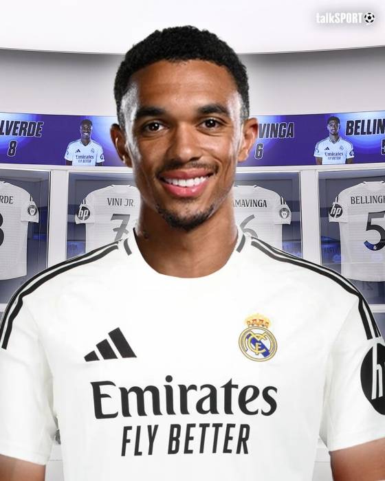 트렌트 알렉산더 아놀드 레알 마드리드 유니폼 합성 사진. /사진=영국 토크스포츠 SNS