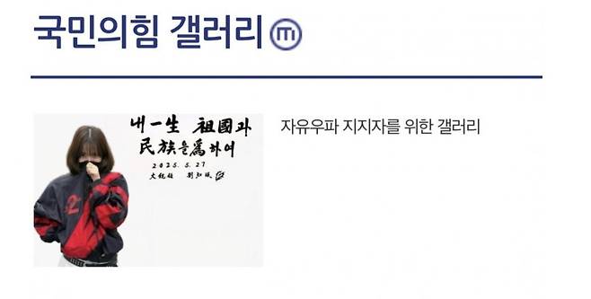 (국민의힘 갤러리 갈무리)