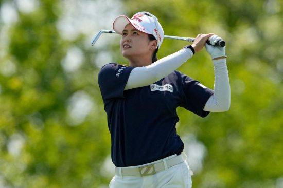 최혜진이 US여자오픈 4라운드 16번 홀에서 티샷을 하고 있다. 에린(미국)=AFP연합뉴스