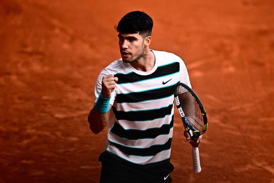 프랑스오픈 4강에 오른 디펜딩 챔피언 알카라스. AFP=연합뉴스