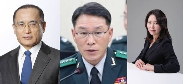 왼쪽부터 더불어민주당 위성락 의원, 황인권 전 육군 대장, 민주당 강유정 의원. 대통령실 제공