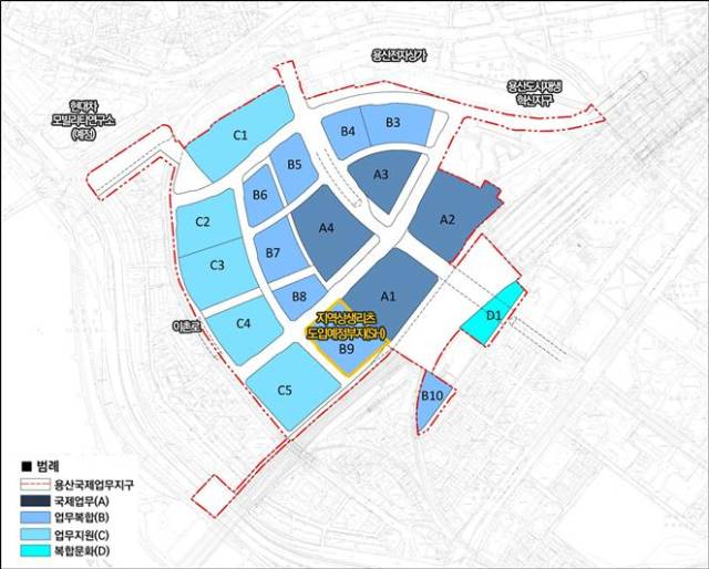 용산국제업무지구 지역상생리츠 도입예정부지. 사진제공=서울시