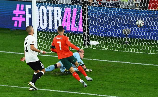 크리스티아누 호날두(알나스르)가 결승 골을 터뜨리고 있다. 사진=AFPBB NEWS