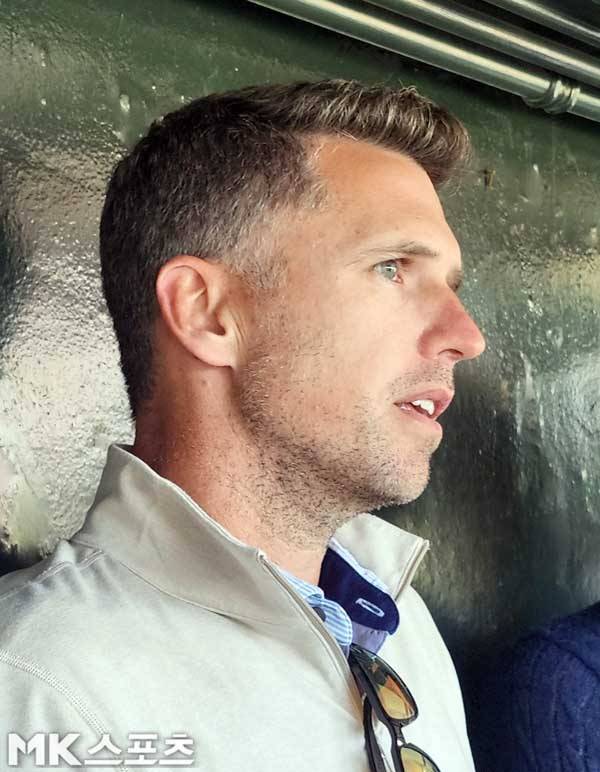 버스터 포지 자이언츠 사장이 인터뷰를 갖고 있다. 사진(美 샌프란시스코)= 김재호 특파원