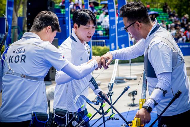 남자 리커브 대표팀. 사진 제공=대한양궁협회