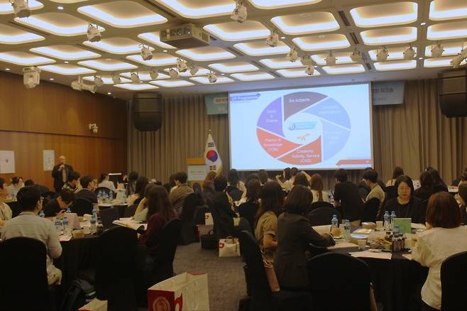 ▲ 경기외국어고등학교 '함께하는 미래교육 : IB수업·평가의 실천적 역량 강화 워크숍' 현장 모습. /사진제공=경기외고