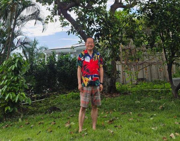 미국 하와이 빅아일랜드에 체류 중인 홍준표 전 대구시장. 홍 전 시장 페이스북