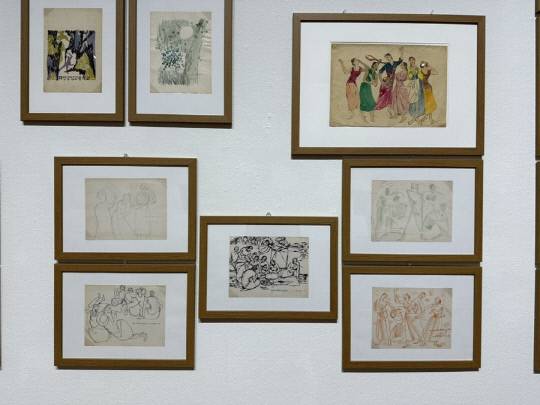 임봉재, 드로잉 연작, 가변크기, 종이 위에 펜, 1950-1970