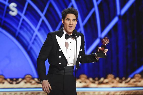 로봇 올리버를 연기한 대런 크리스. 그는 토니상 뮤지컬부문 최우수 연기상 수상소감으로 "해피엔딩을 가능하게 해준 모든 작은 로봇들께도 감사드린다"고 전했다. 로이터=연합뉴스