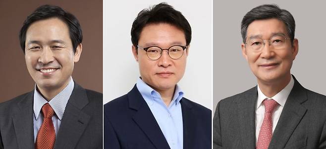 사진 왼쪽부터 우상호 정무수석, 이규연 홍보소통수석, 오광수 민정수석. 대통령실 제공.