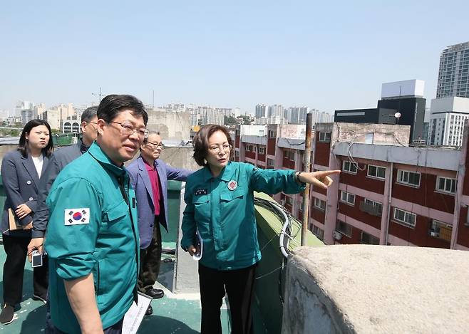 박희영 용산구청장 공사 현장 점검