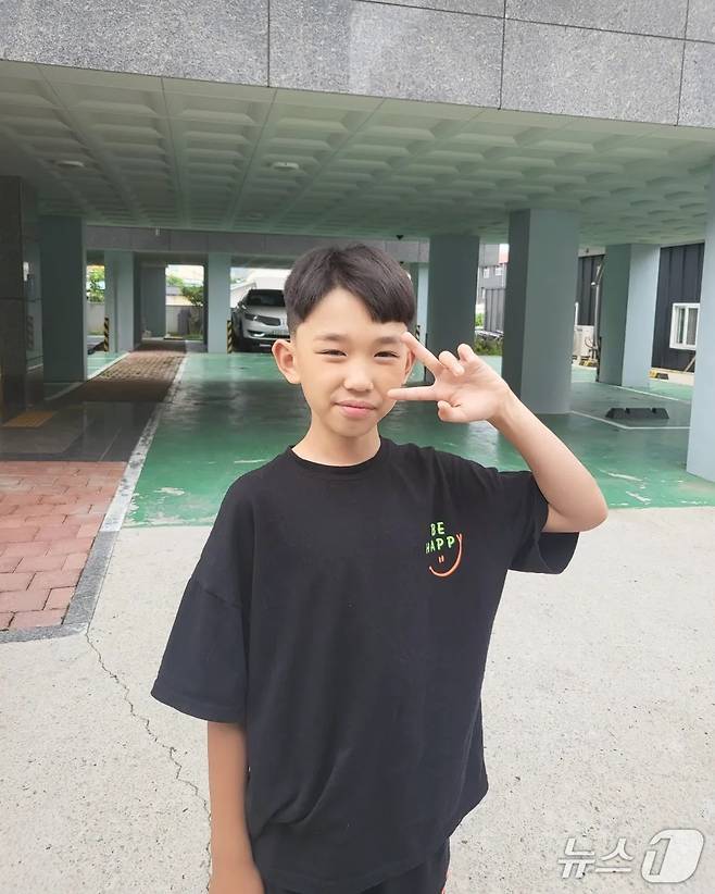 인후초등학교 6학년 손현승 군.(전주덕진소방서 제공. 재판매 및 DB금지)