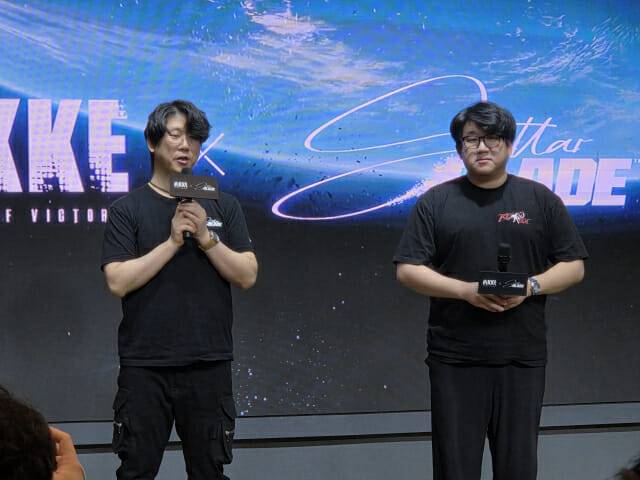 (왼쪽부터) 김형태 시프트업 대표와 유형석 '승리의 여신: 니케' 메인디렉터