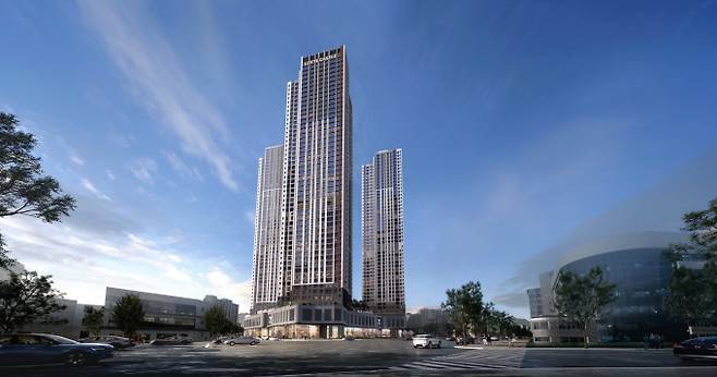 울산과 경기 파주에 인공지능(AI) 시대를 견인할 대형 데이터센터가 조성될 예정이다. 사진은 울산 번영로 롯데캐슬 센트럴스카이 투시도. /사진=롯데건설