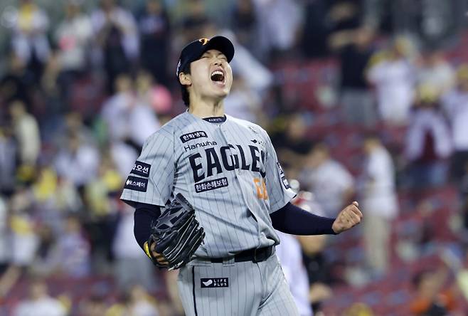 한화 이글스가 류현진의 대체자로 선발 마운드에 오르는 조동욱을 필두로 선두 탈환을 노린다. 사진은 한화에서 활약 중인 투수 조동욱의 모습. /사진=뉴시스