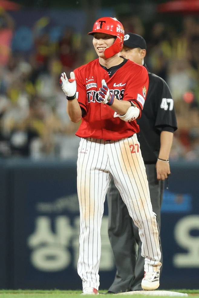 KIA 김호령은 11일 광주 삼성전에서 결승타를 기록했다. 하루 전 진행했던 야간 훈련의 효과를 보며 팀 승리를 이끌었다. 사진제공|KIA 타이거즈