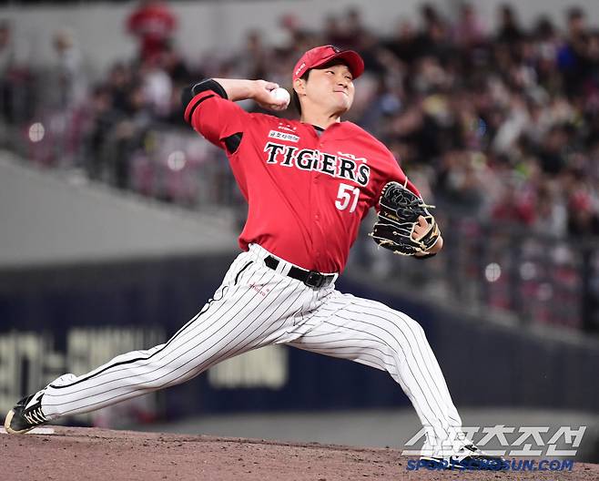 11일 광주 기아챔피언스필드에서 열린 KBO리그 KIA와 삼성의 경기. 투구하고 있는 KIA 전상현. 광주=송정헌 기자songs@sportschosun.com/2025.06.11/