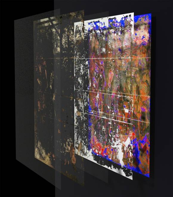 손상된 그림을 복원하기 위해 라미네이트 마스크로 렌더링한 모습. 미국 MIT 제공