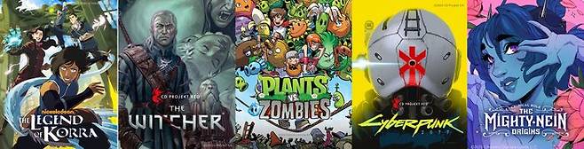 미국 대표 코믹스 출판사 다크 호스가 '코라의 전설', '위쳐', '크리티컬 롤' 등 자사 유명 IP 5종을 네이버웹툰 영어 플랫폼 웹툰에 세로 스크롤 형식으로 재구성해 선보인다.ⓒ네이버웹툰