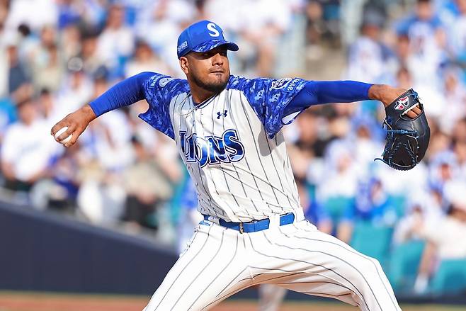 삼성 데니 레예스. 삼성 라이온즈 제공