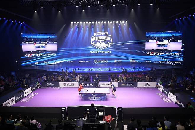 한국프로탁구연맹(KTTP)이 주최한 '2025 두나무 프로탁구리그 시리즈1' 8강전이 13일 열렸다. ⓒ프로탁구연맹