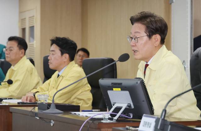 지난 5일 서울 용산구 대통령실 청사에서 열린 안전치안점검회의에서 발언하고 있는 이재명 대통령. 연합뉴스