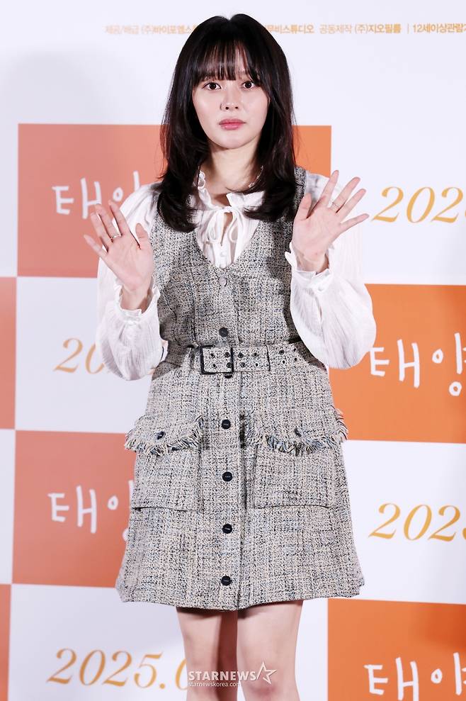 배우 정지소가 2일 서울 용산구 CGV 용산에서 진행된 영화 '태양의 노래(조영준 감독)' 언론시사회 및 기자간담회에 참석해 포즈를 취하고 있다. /2025.06.02 /사진=김휘선 hwijpg@